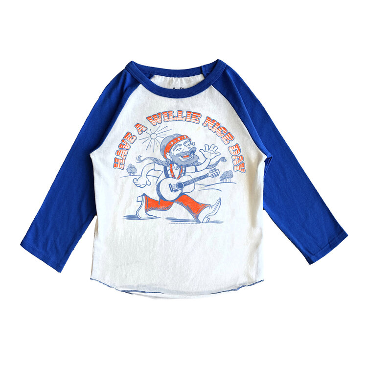 Rowdy Sprout Willie Nelson Cartoon Raglan Infant
