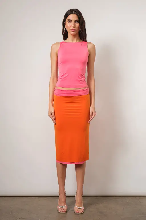 slinky reversible skirt set