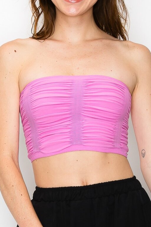 shirred tube top