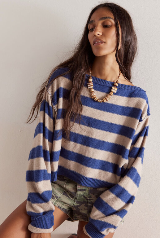 FREE PEOPLE into the blue sweater