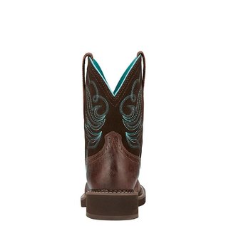 ARIAT ARIAT WOMENS FATBABY HERITAGE DAPPER WESTERN BOOTS IN ROYAL CHOCOLATE WITH FUDGE UPPER