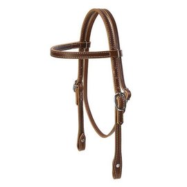 WEAVER WEAVER DOUBLE STITCH PONY HEADSTALL BROWBAND