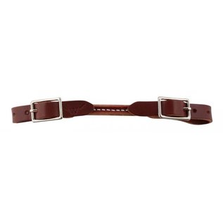 WESTERN RAWHIDE ROUNDED LEATHER CURB STRAP