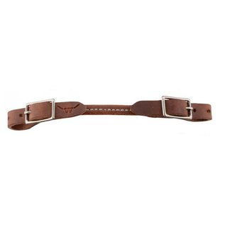 WESTERN RAWHIDE ROUNDED LEATHER CURB STRAP