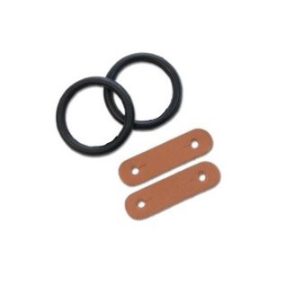 PEACOCK SAFETY STIRRUP REPLACEMENT ELASTICS WITH LEATHER TAB