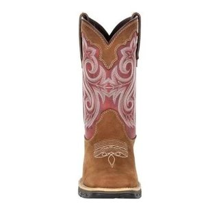 DURANGO LADY REBEL BY DURANGO RED SQUARE TOE WESTERN BOOT