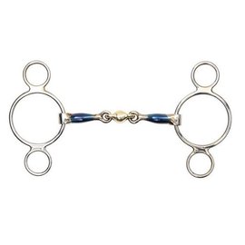 SHIRES SHIRES BLUE SWEET IRON TWO RING GAG WITH BERRY