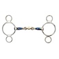 SHIRES SHIRES BLUE SWEET IRON TWO RING GAG WITH BERRY