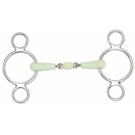 SHIRES SHIRES EQUIKIND TWO RING GAG WITH PEANUT