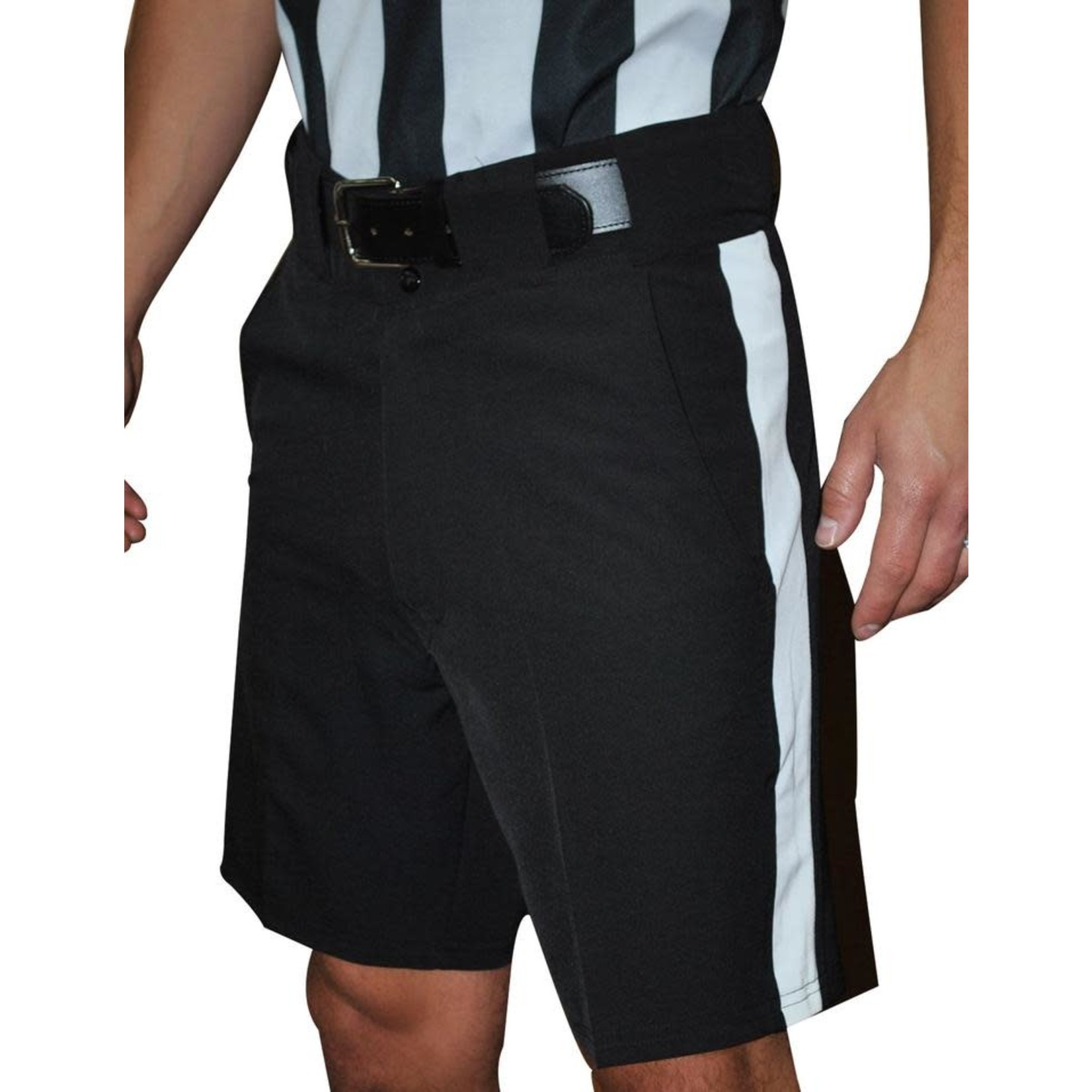 Smitty Smitty Football Officials Shorts Black with White Stripe