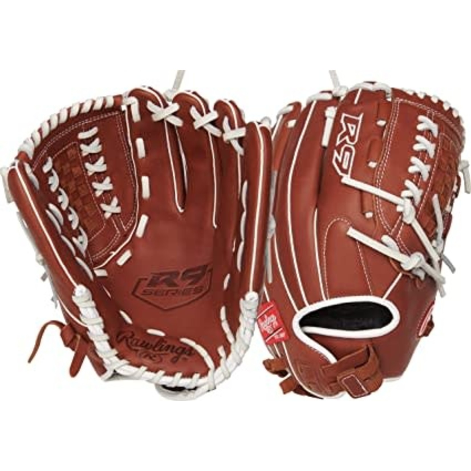 Rawlings Rawlings R9 Softball 12 1/2" P/Inf/OF, Pull Strap/Dbl Laced Bskt -LHT