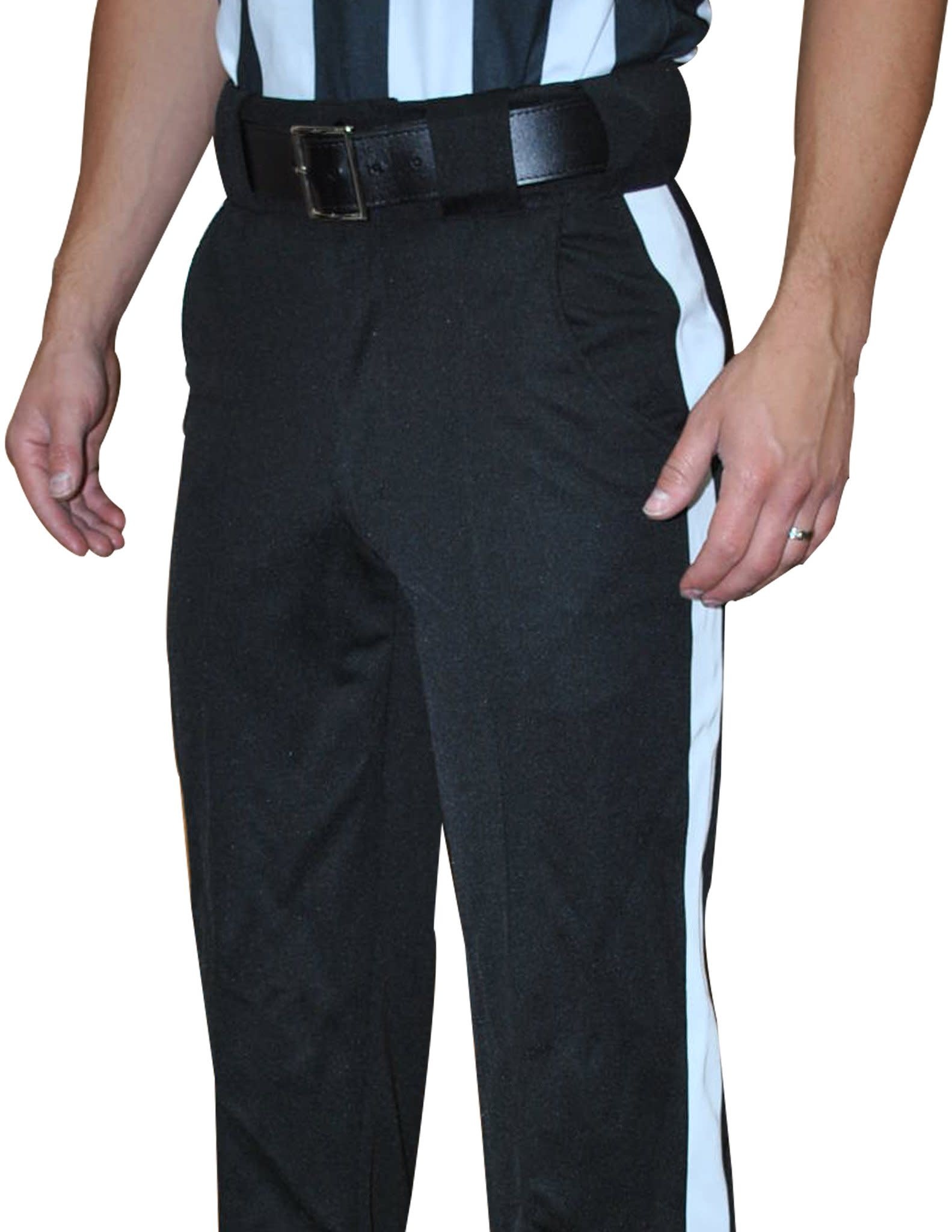 Smitty Smitty Football Officials Cold Weather Pants Black with White Stripe