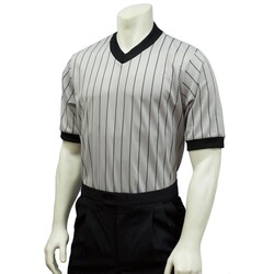 Smitty Smitty Basketball Officials V-Neck Grey w/ Black Pinstripes