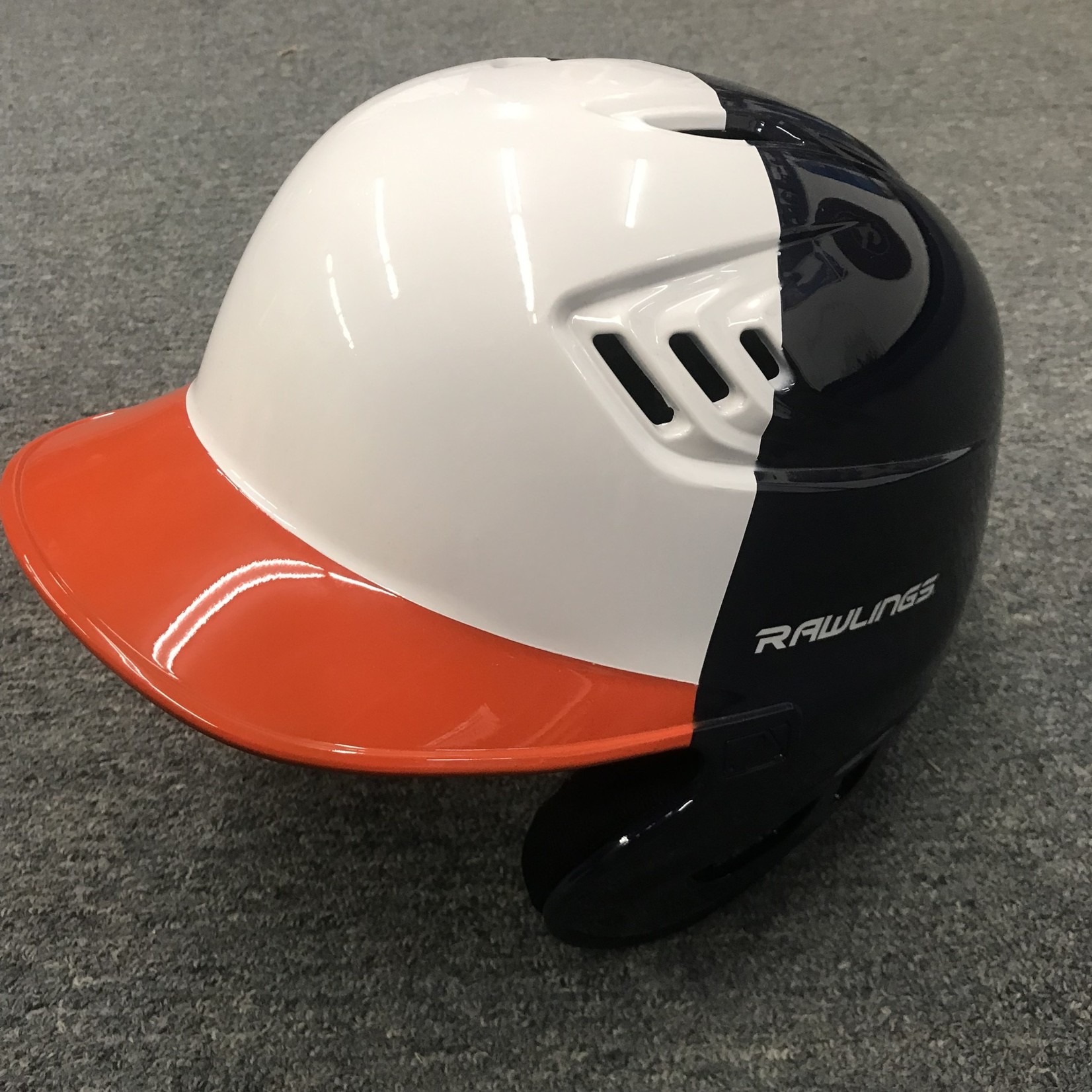 Rawlings Custom Painted Helmet - navy/white/orange - Medium
