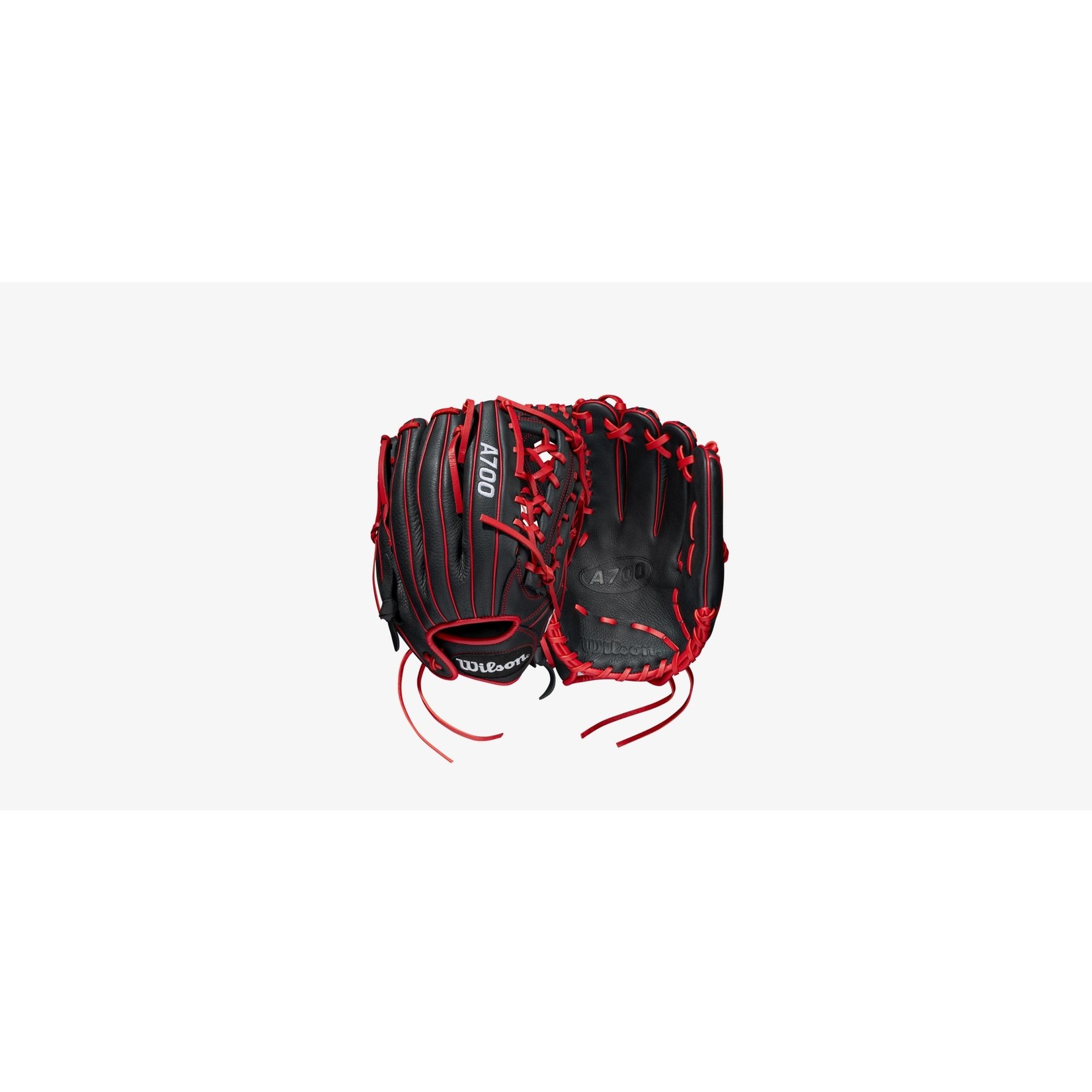 Wilson A700 12 Inch Outfield Glove Black/Red