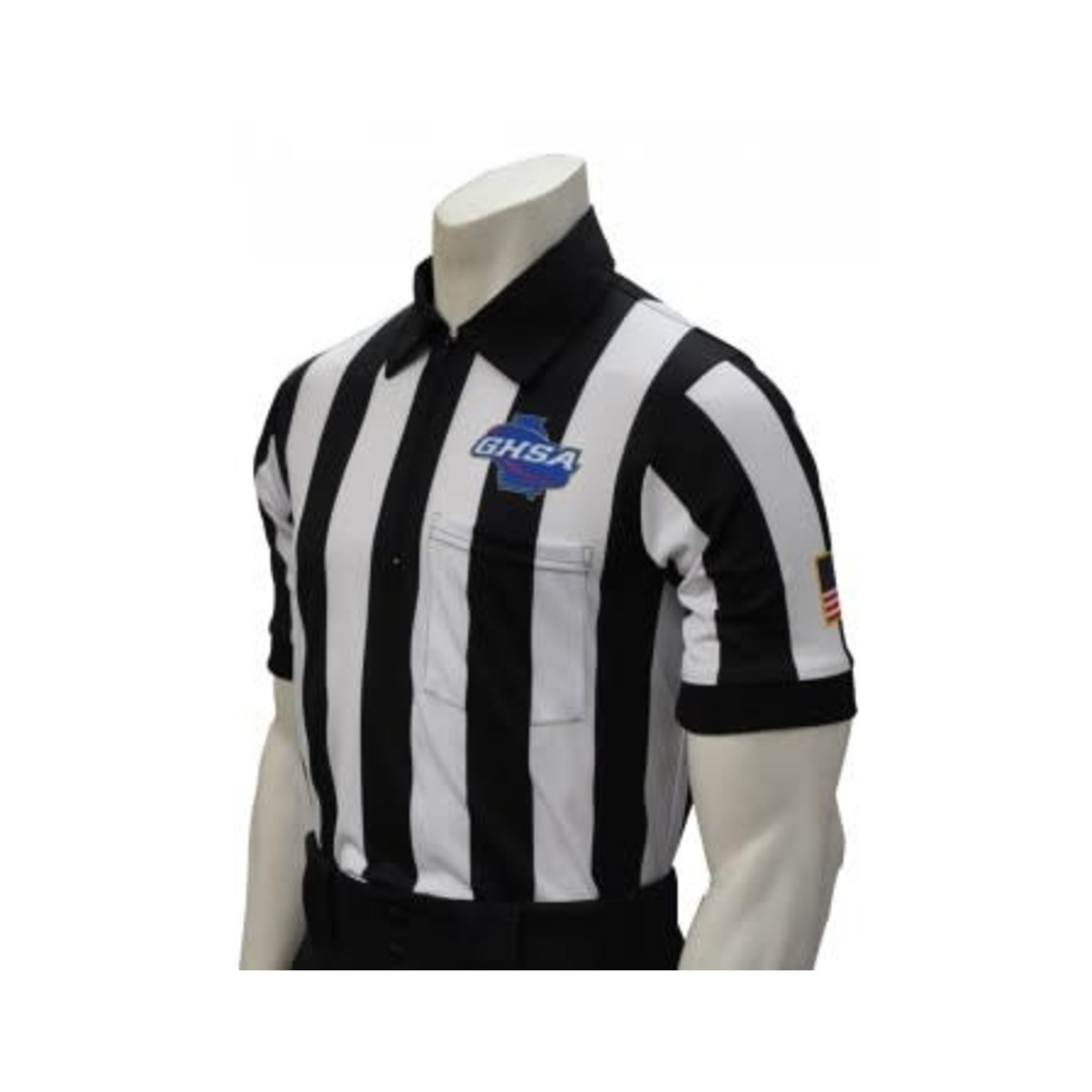 Smitty Smitty Football Officials GHSA 2 Inch Stripe Body Flex Pocket Shirt