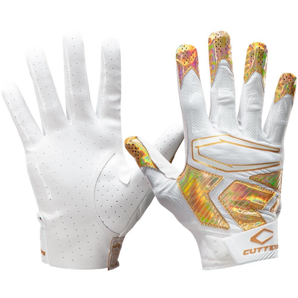 Cutters Cutters Rev Pro 4.0 White Gold Chrome Receivers Gloves