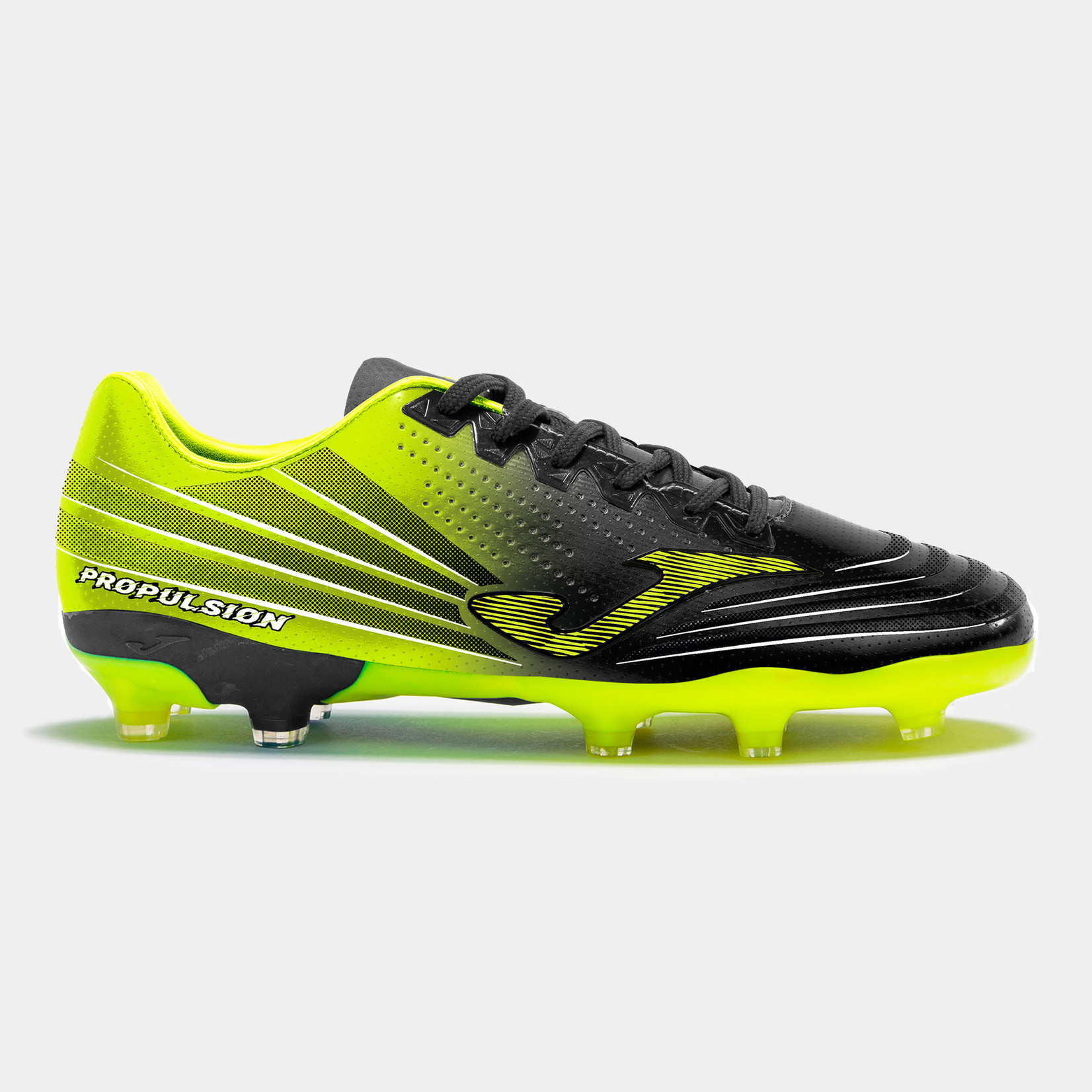 Joma Propulsion JR 2201 Black Lime Firm Ground with Light Up Spikes