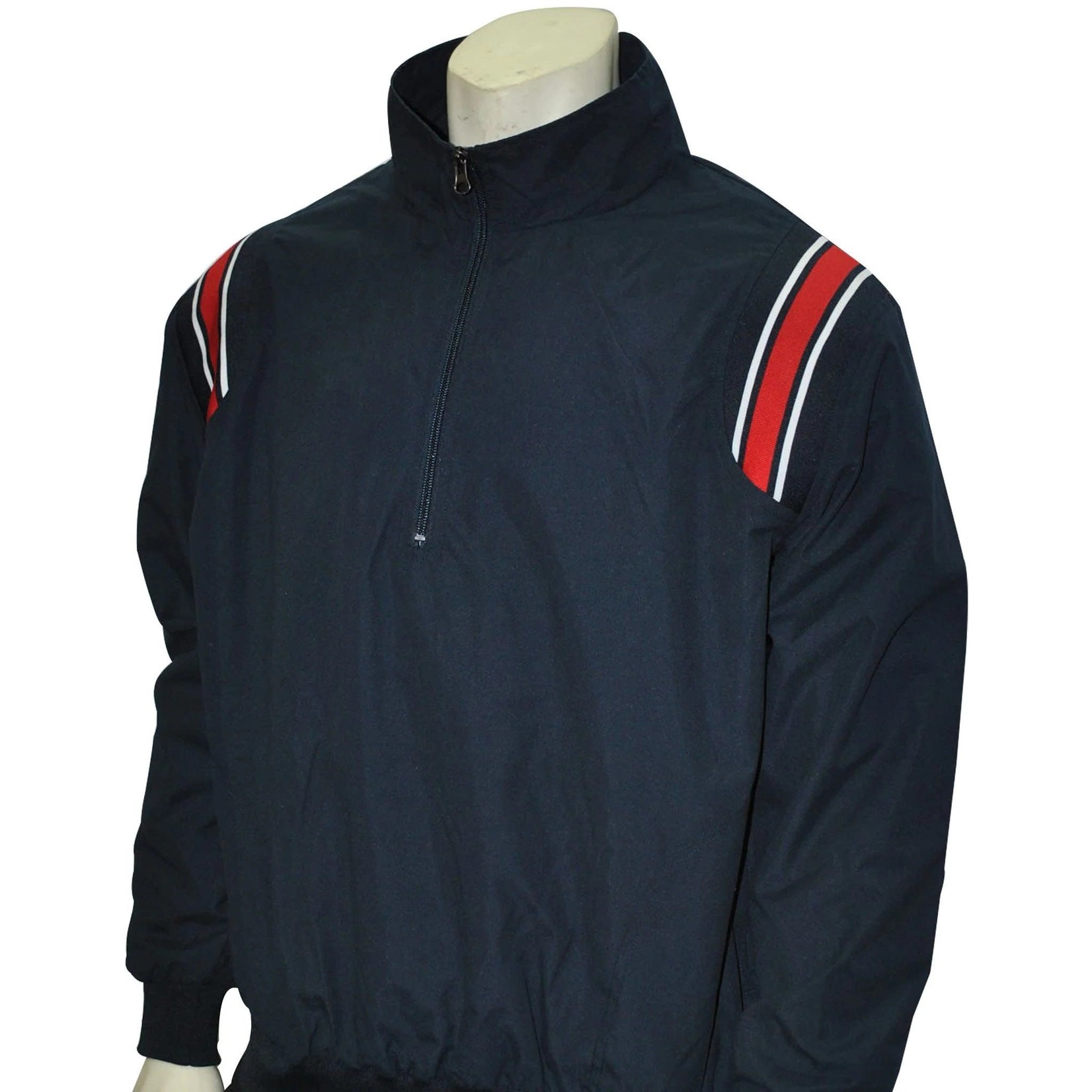 Smitty Smitty Umpire Half Zip Pullover Jacket Navy w/ Red Stripes