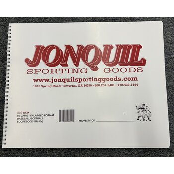 Big Red Baseball Scorebook 12 Space Enlarged Format (14” x 11”)