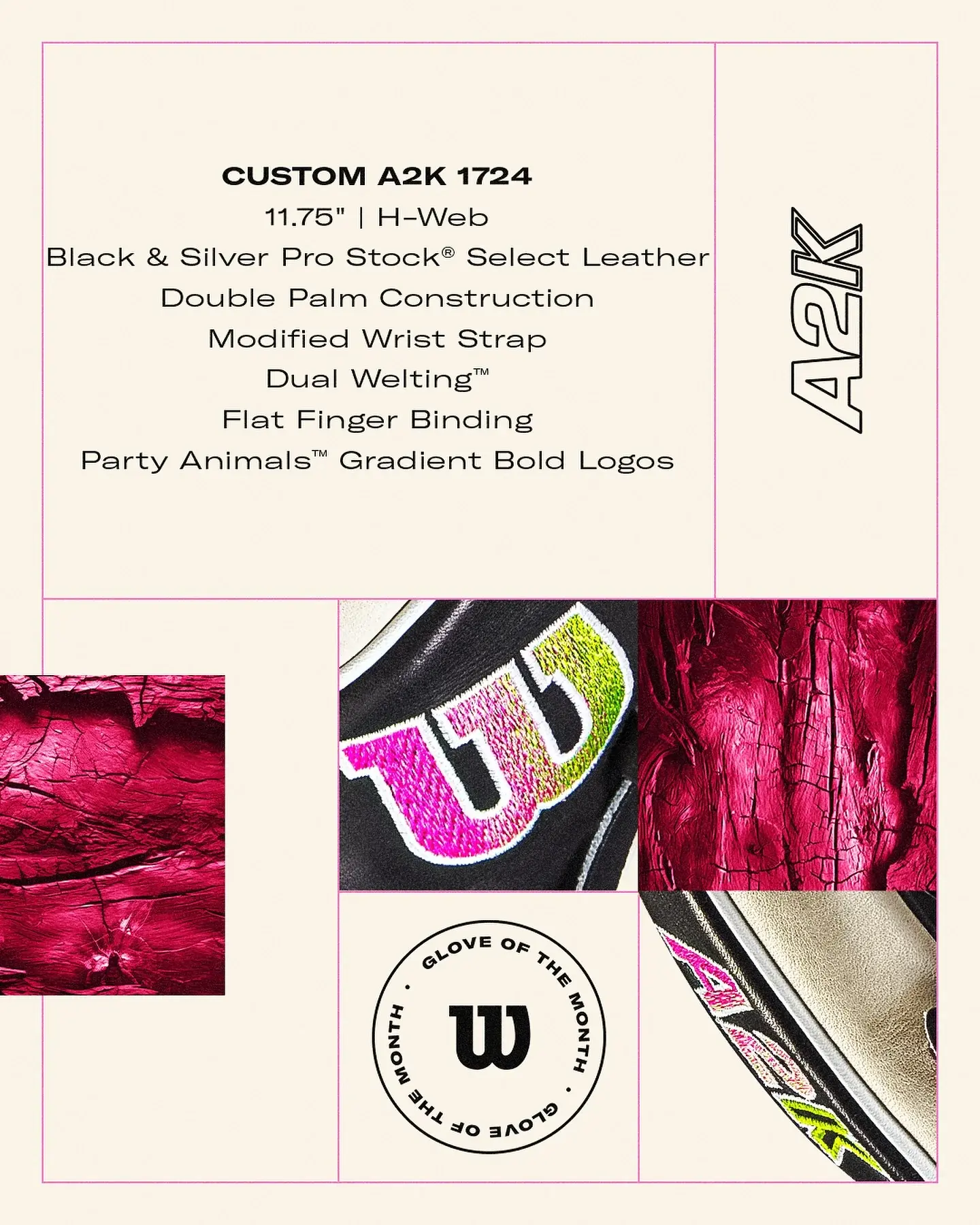 Wilson 2024 June GOTM A2K 1724 Gray/Black 11.75