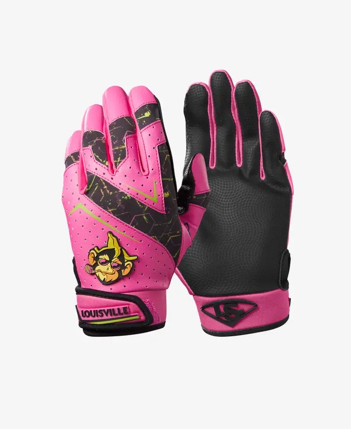 Louisville WB57616 Monkey Party Animals BTG Youth XS Pink