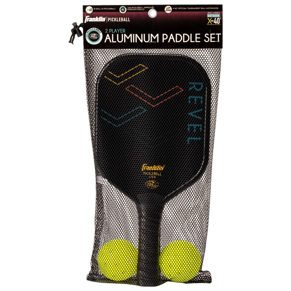 Franklin Revel 2 Player Pickleball Set - Mulitcolor/Black