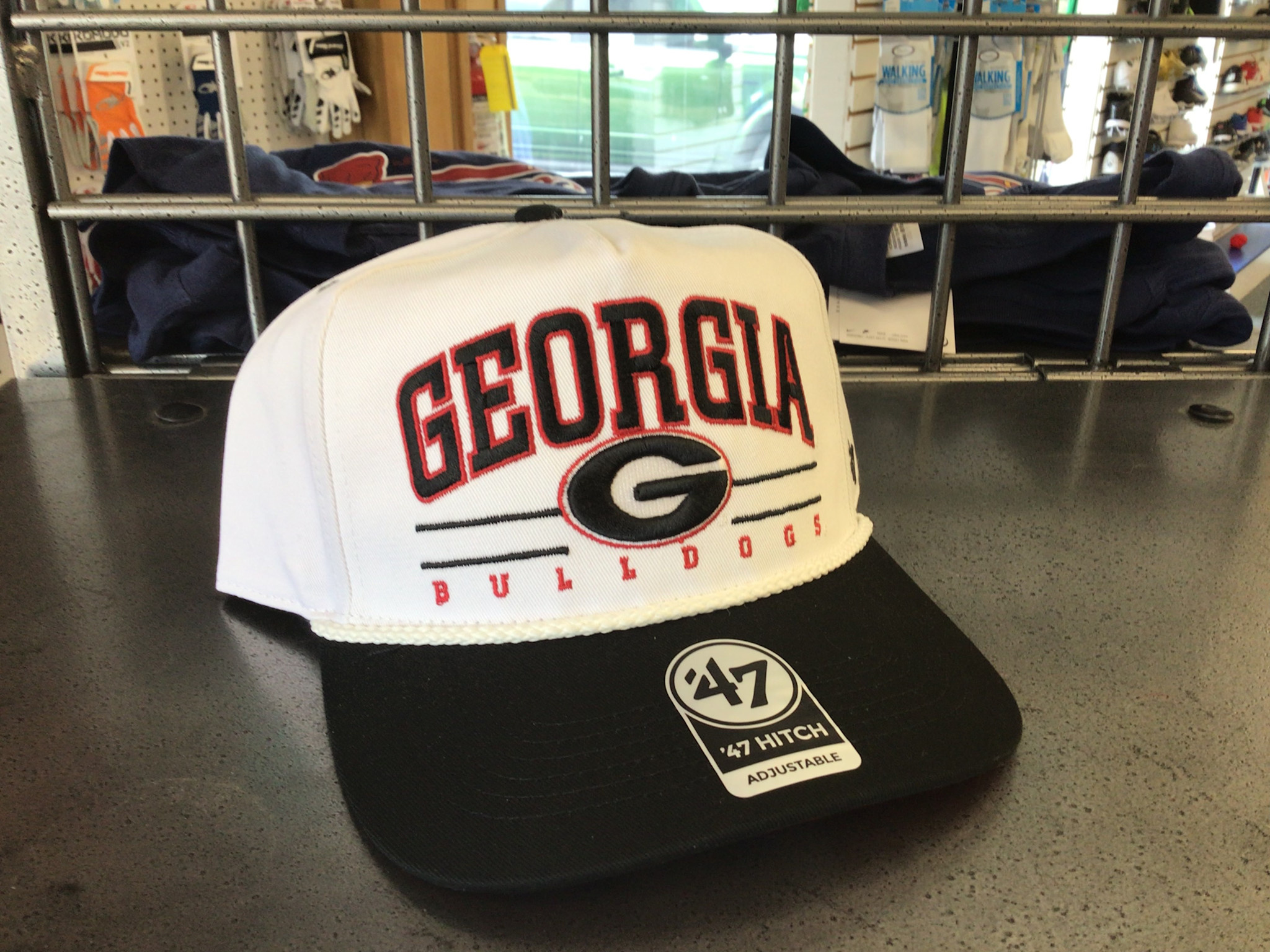 47 Brand Georgia Bulldogs White Roscoe Rope TT 47 Hitch