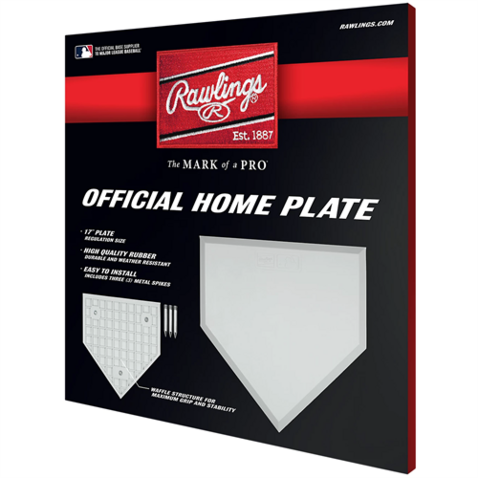 Rawlings Waffle Bottom Throw Down Home Plate with Spikes