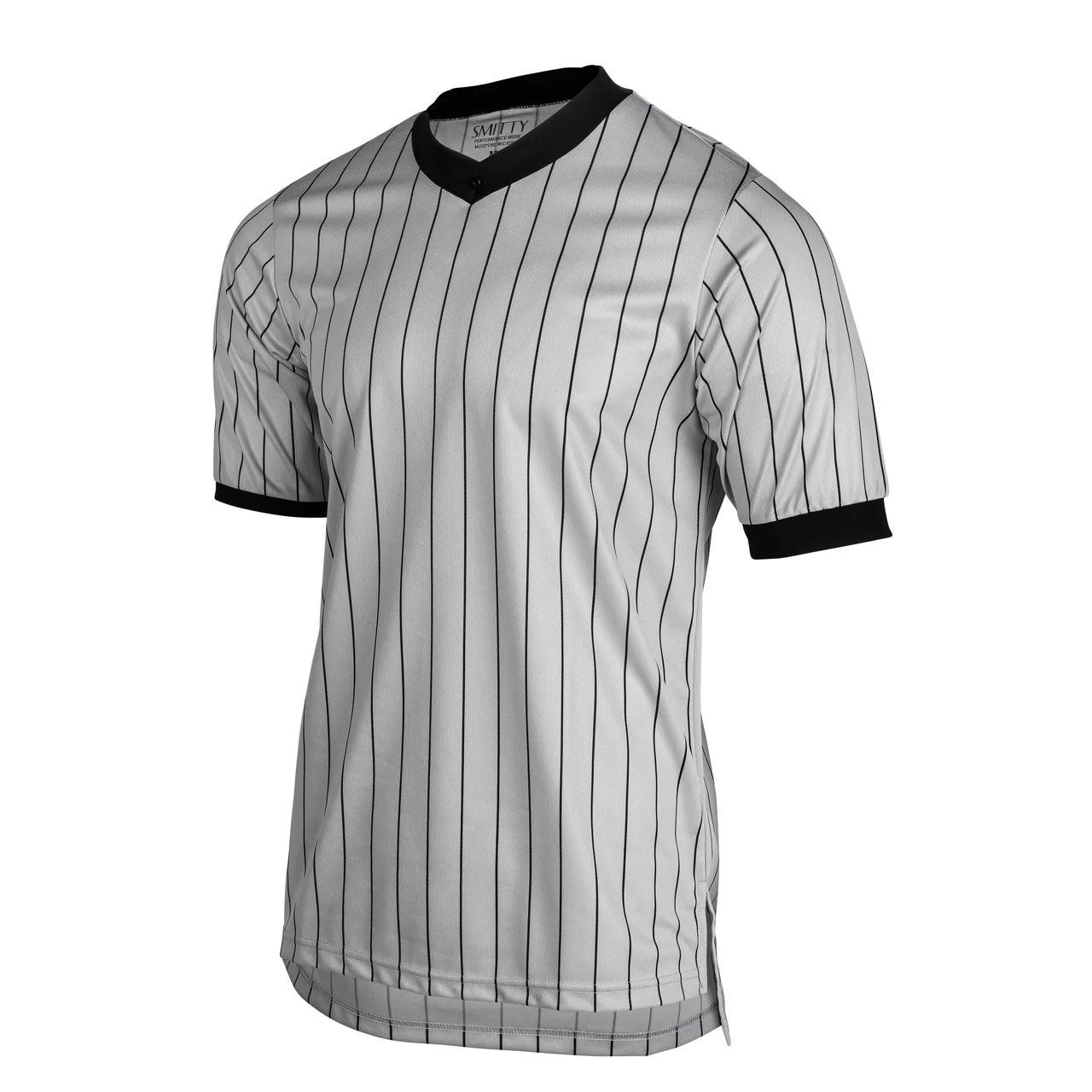 Smitty Smitty Basketball Officials Grey Pin-Stripe V-Neck