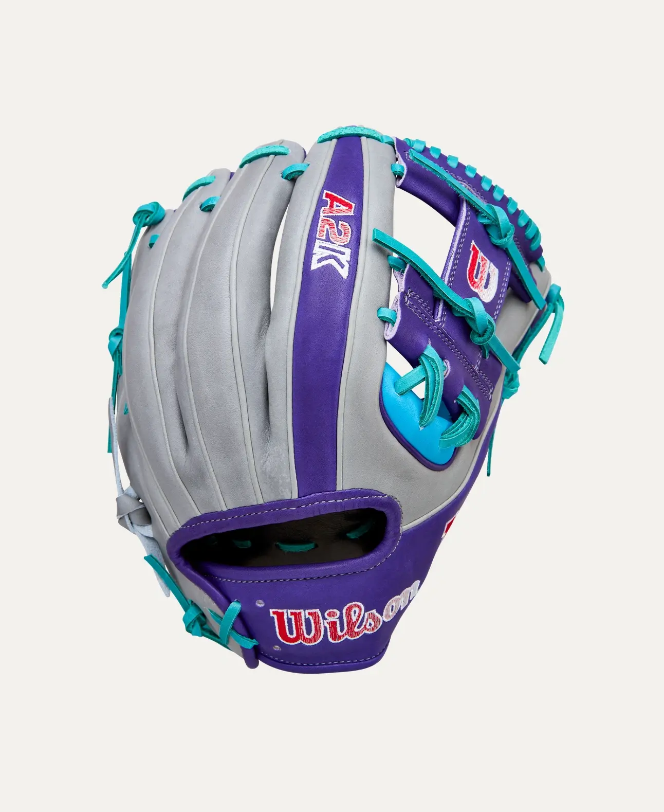 Wilson 2026 Spring A2K 1975A Gray/Purple/Tropical Blue 11.75" RHT