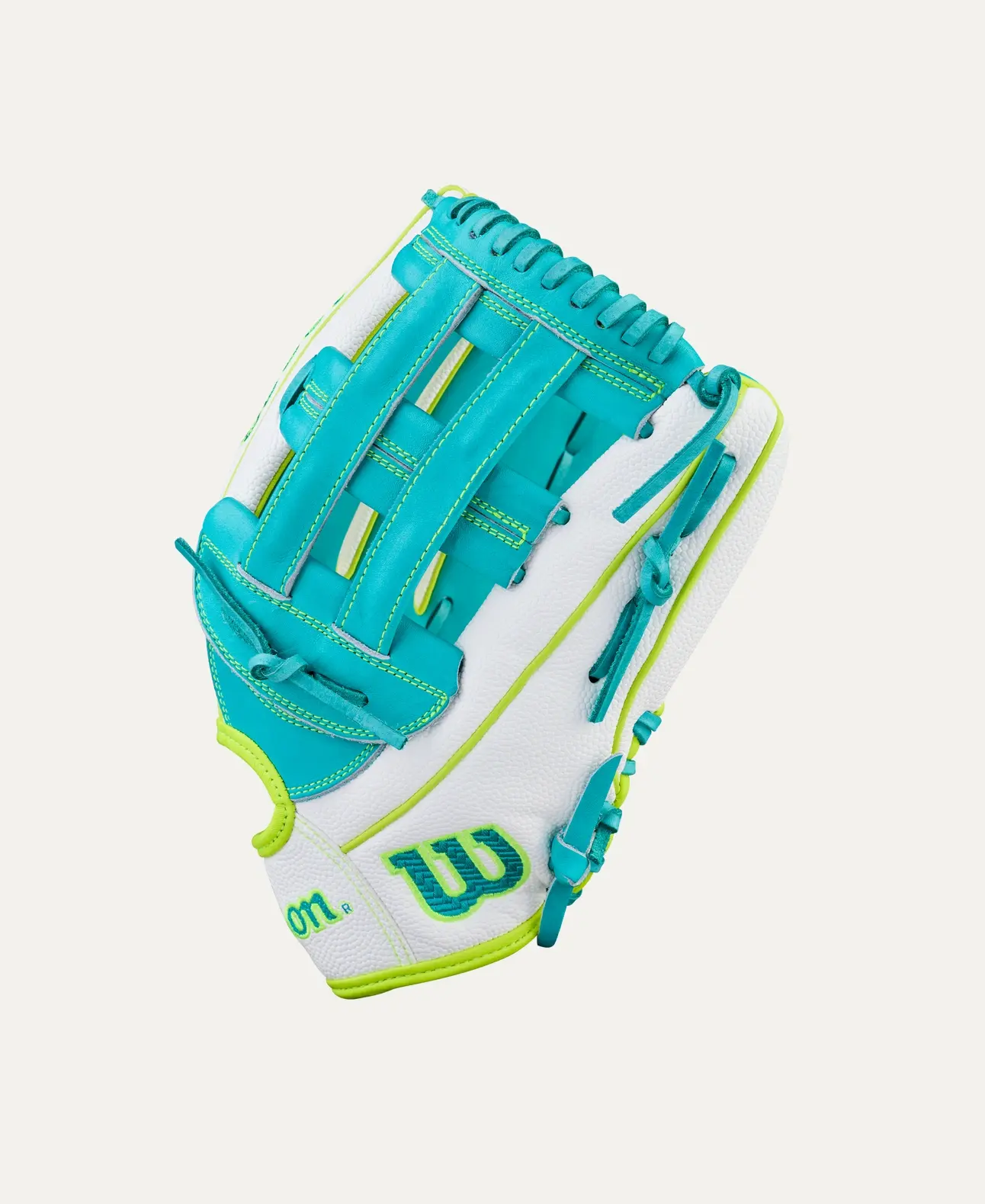 Wilson 2026 Spring A2000FP FP50 White/Teal/Optic Yellow 12.25" RHT