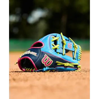 Wilson 2026 Spring A2000 1786 Sky Blue/Navy/Optic Yellow 11.5" RHT