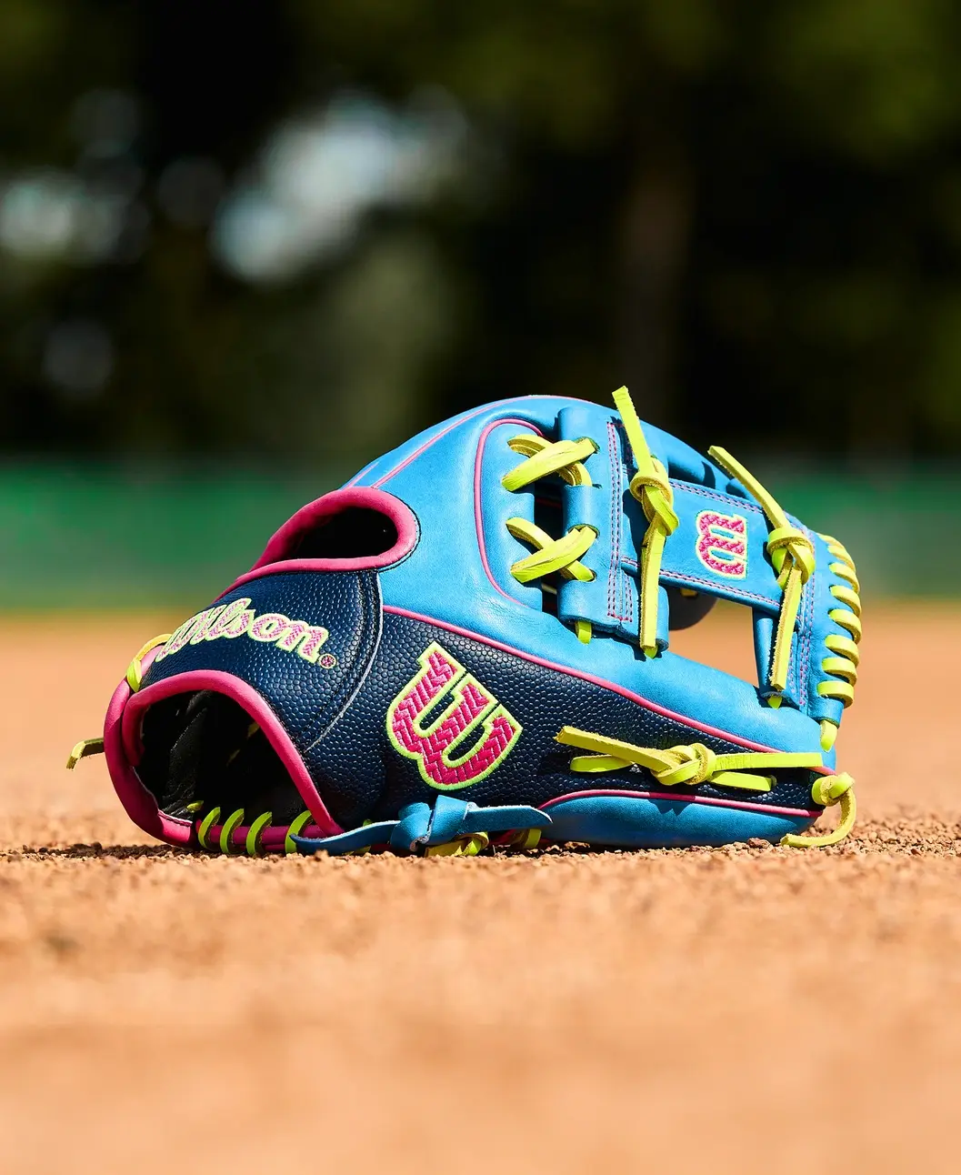 Wilson 2026 Spring A2000 1786 Sky Blue/Navy/Optic Yellow 11.5" RHT