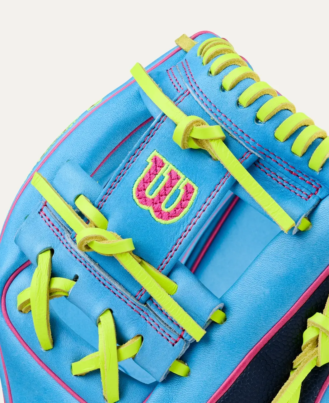 Wilson 2026 Spring A2000 1786 Sky Blue/Navy/Optic Yellow 11.5" RHT