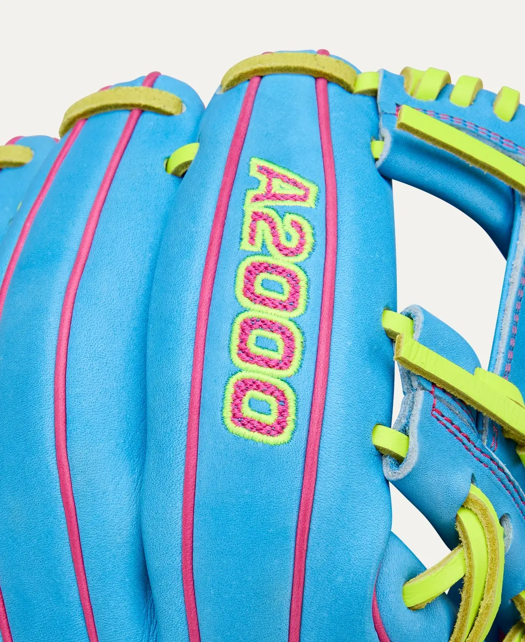 Wilson 2026 Spring A2000 1786 Sky Blue/Navy/Optic Yellow 11.5" RHT