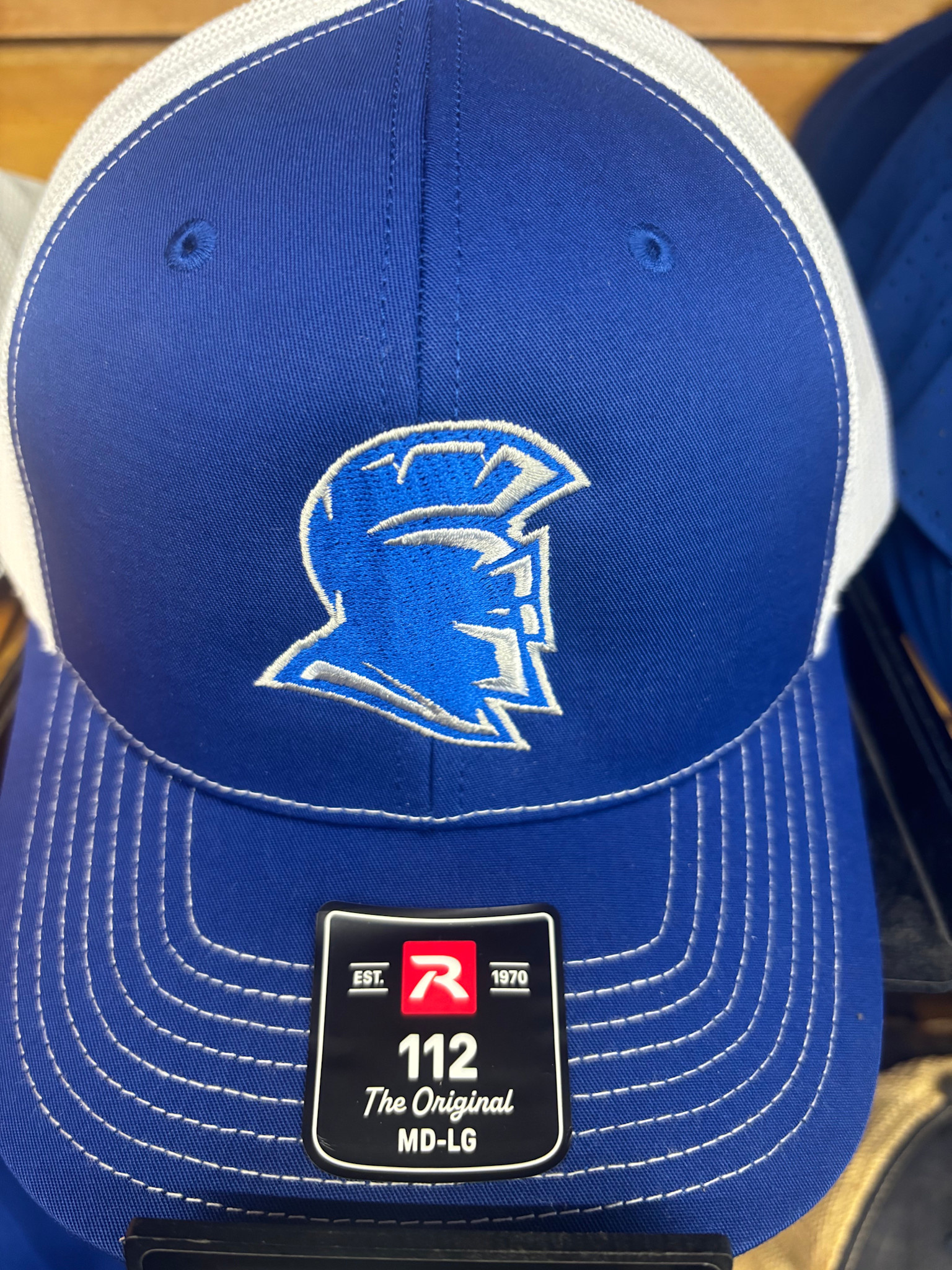 Richardson Richardson 112 Trucker Campbell Hat with Mascot - roy/white