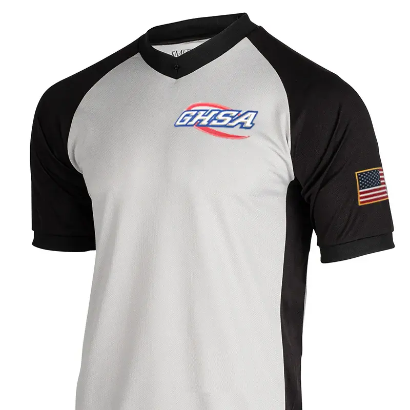 Smitty Smitty Basketball GHSA Body Flex Grey/Black Ref V-Neck
