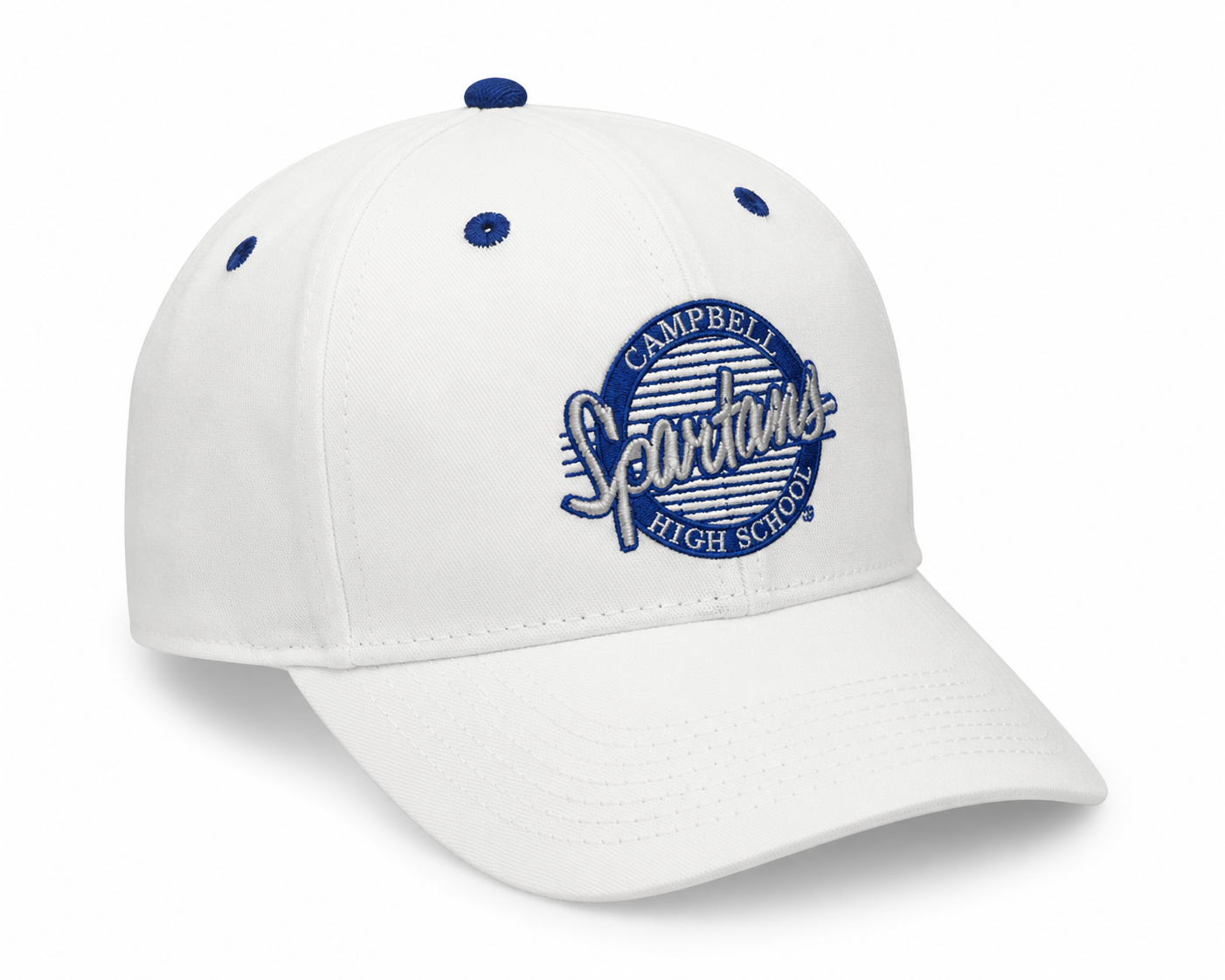 White Twill Snapback Campbell Spartans Hat