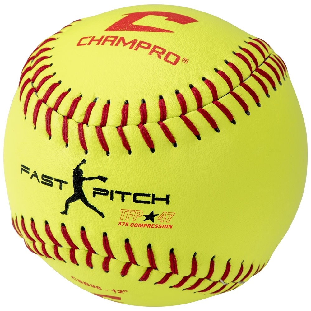 Champro 12" Fastpitch Leather Cover Practice Softball (dz)