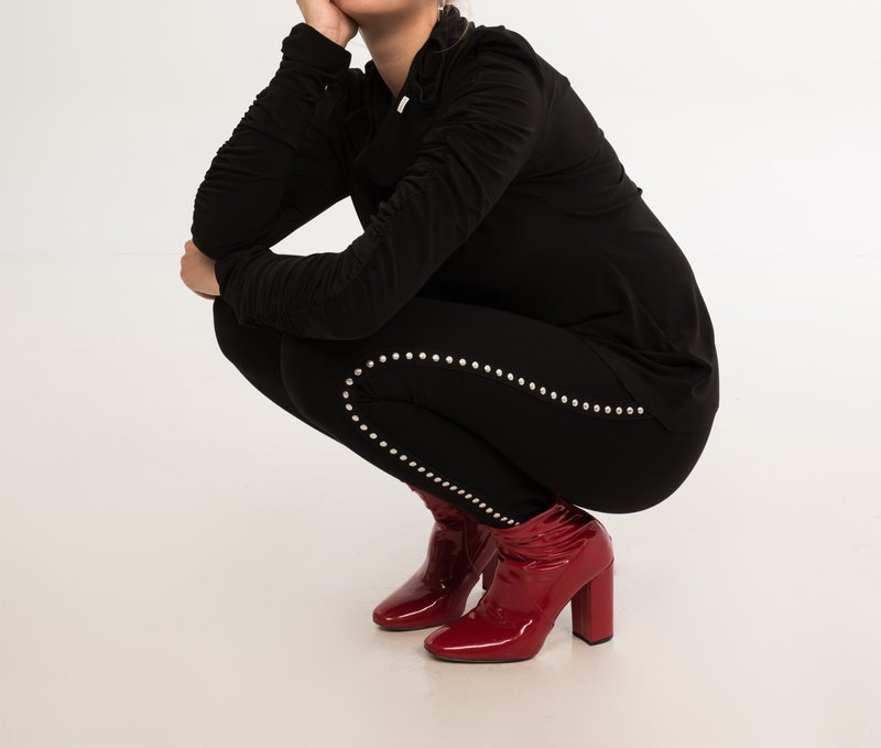 Pantalon Fuseau Bande Argentee Boutique cole de danse