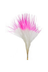 Marabou Feathers 4-6in White Pink Tip  6g