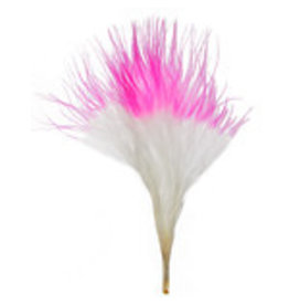 Marabou Feathers 4-6in White Pink Tip  6g