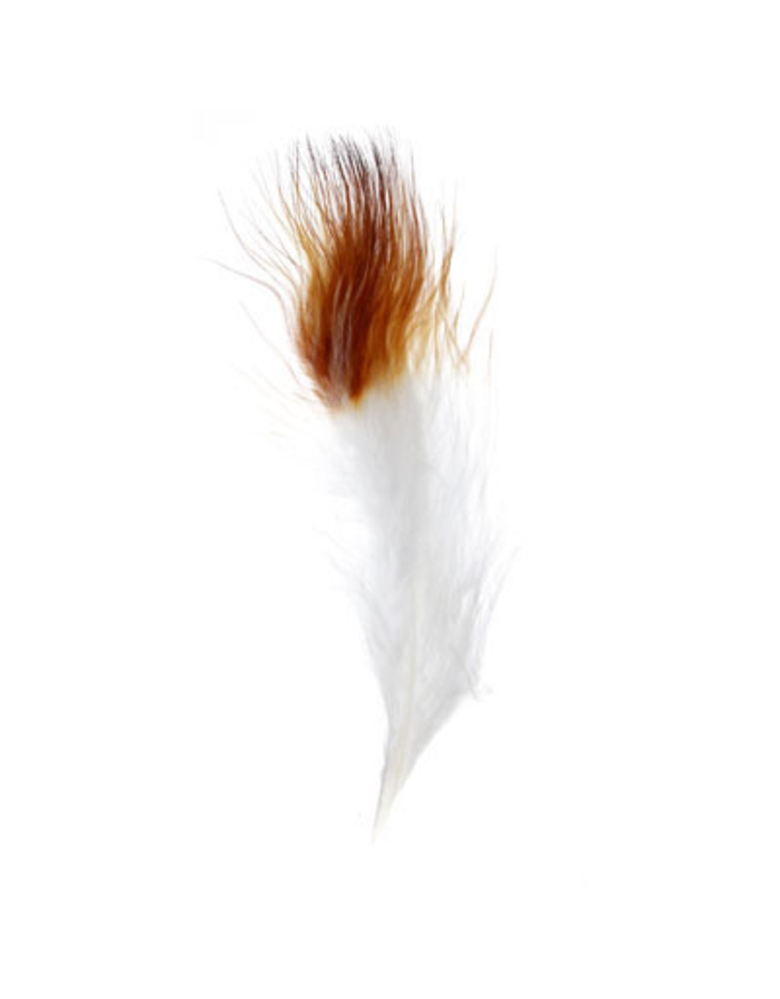 Marabou Feathers 4-6in White Brown Tip  6g