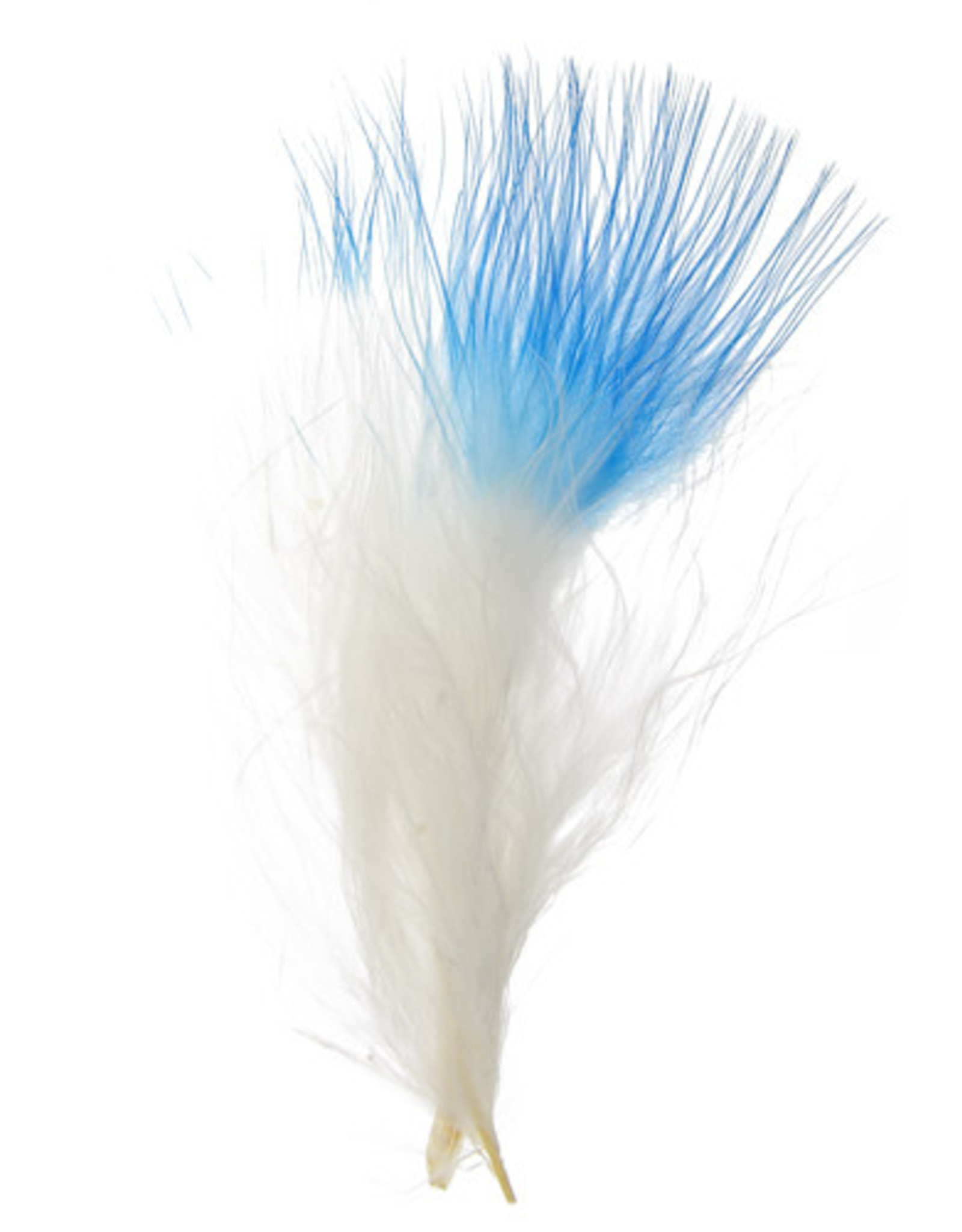 Marabou Feathers 4-6in White Turquoise Blue Tip  6g