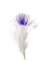 Marabou Feathers 4-6in White Purple Tip  6g