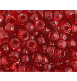 Mini Crow Beads 6mm  Transparent Ruby Red x250