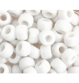 Crow Beads 9mm Opaque White x250