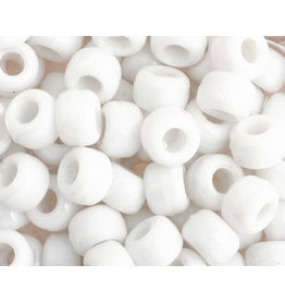 Crow Beads 9mm Opaque White x500