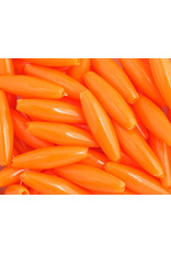 Spaghetti Beads 19x6mm Opaque Orange x200